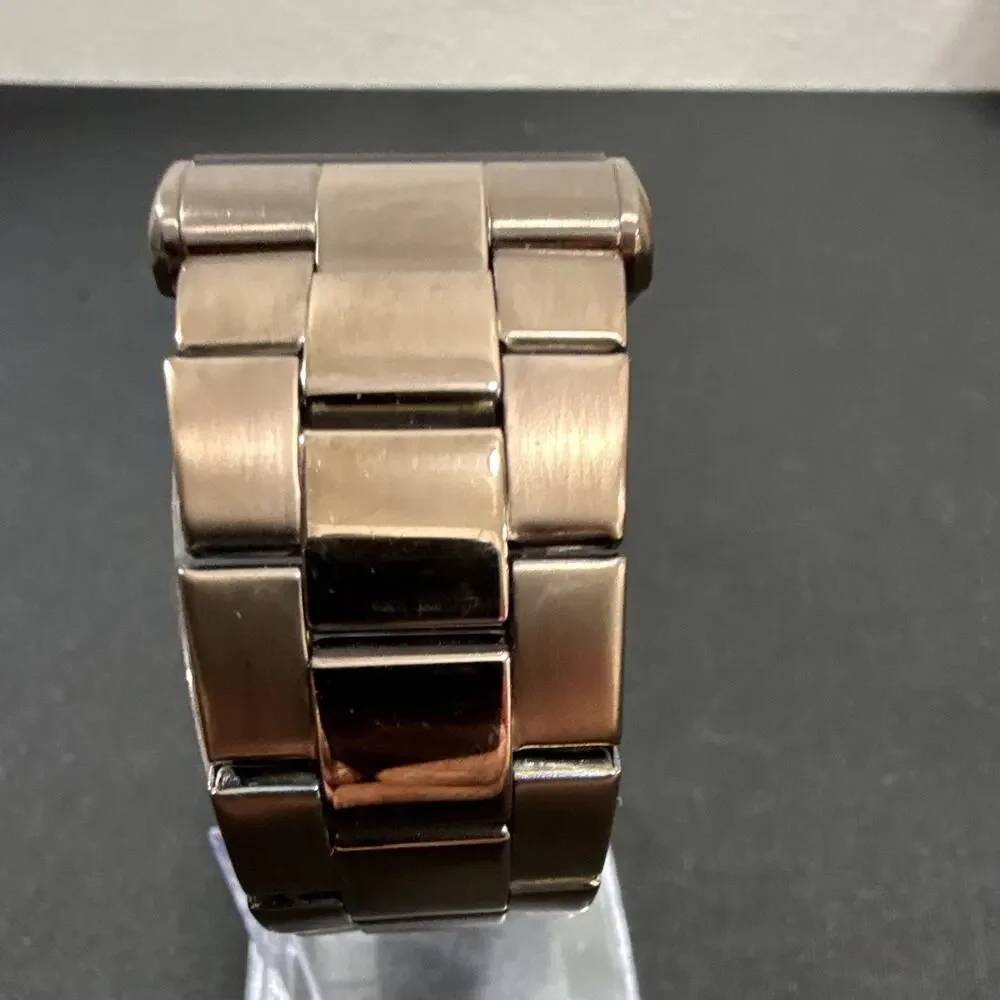 Mens Fossil FS-4679 Bronze Color 33mx50mm Rectangle Tank Wristwatch New Battery